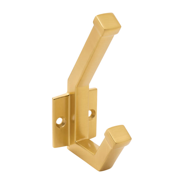Belwith Keeler B077900bgb-5b Brighton Hook, 1-1/2 C/C, 5 Pack In Brushed Golden Brass